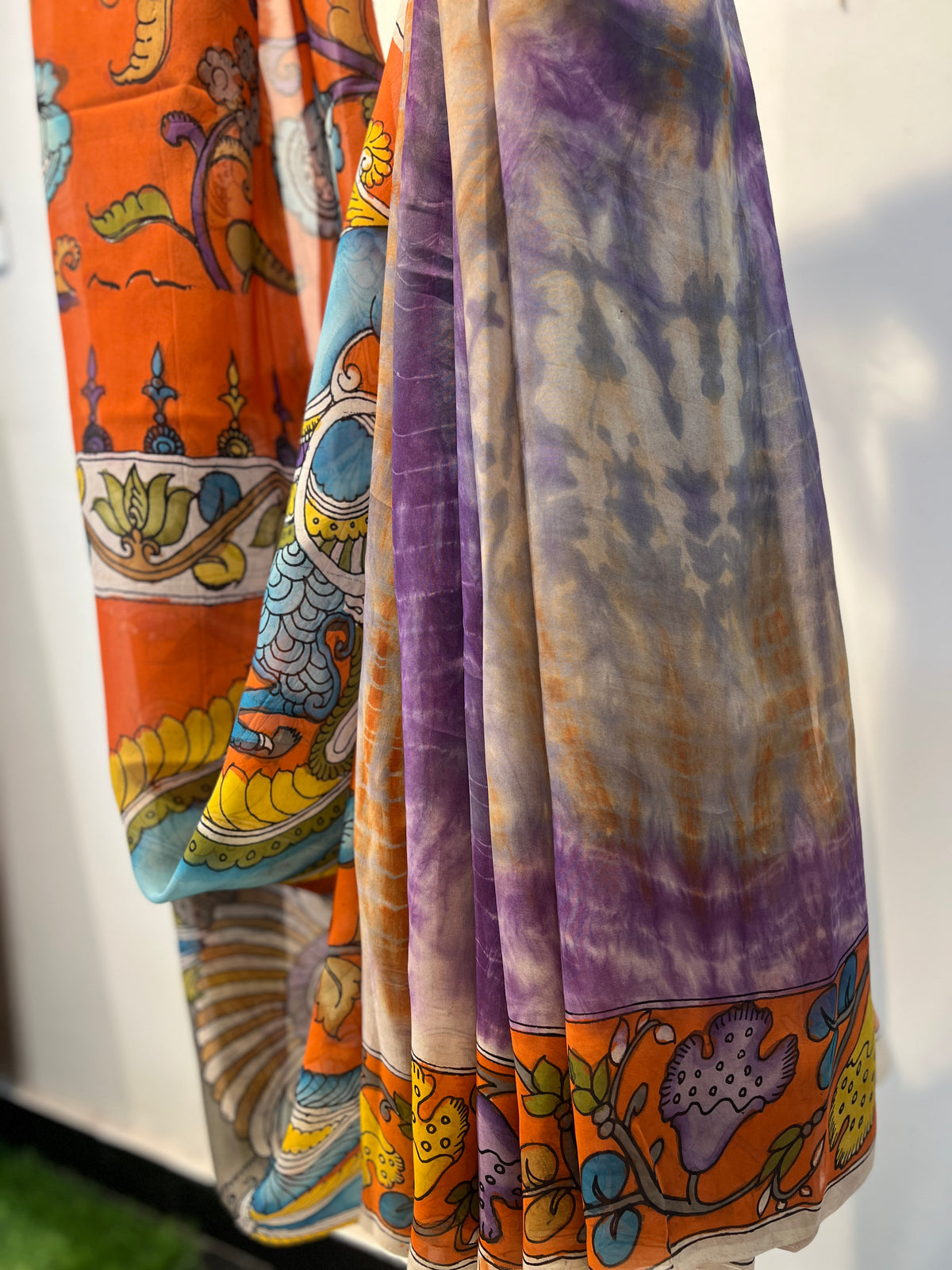 Kalamkari Shibori saree