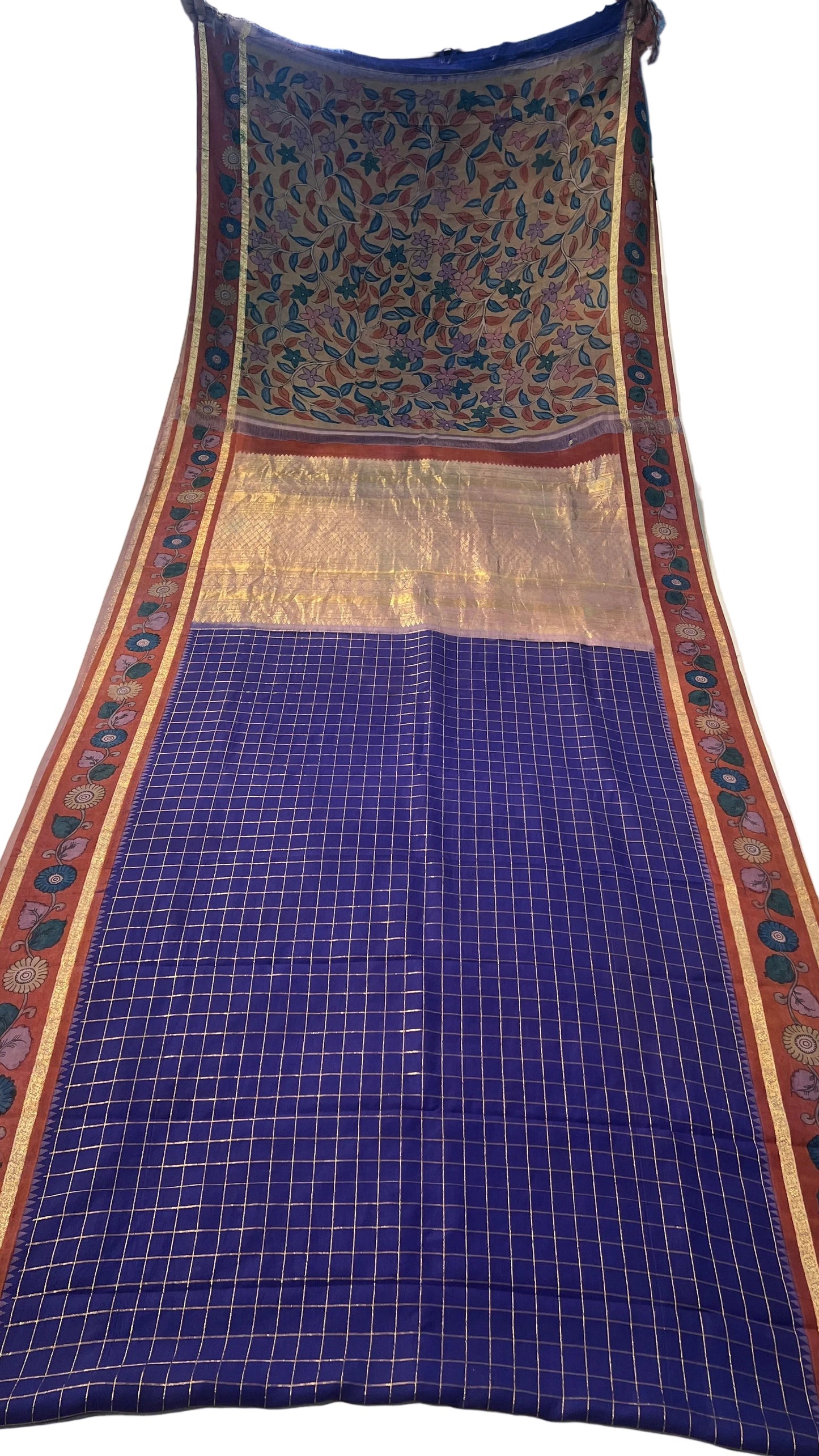 Royal Checks Kanchi Pattu Saree