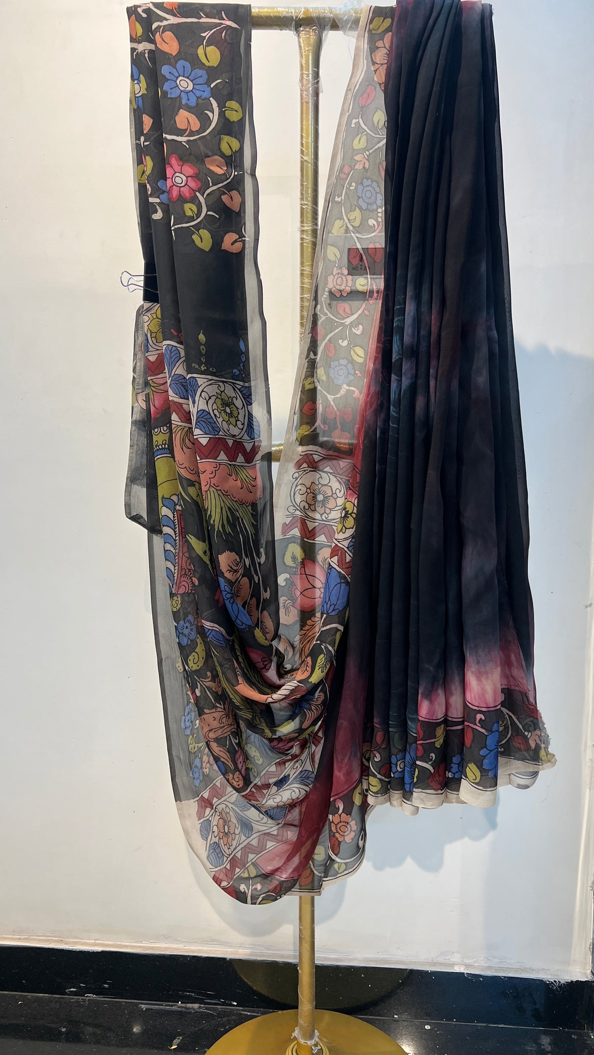 Kalamkari Shibori saree