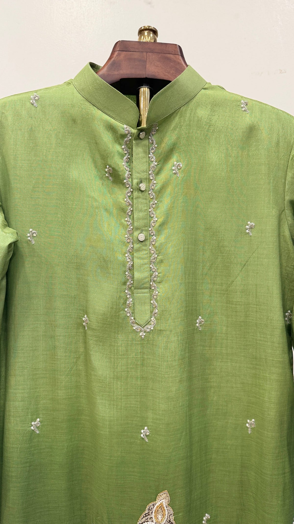 Pen Kalamkari Appliqué Work – Dual Shade Kurta Set