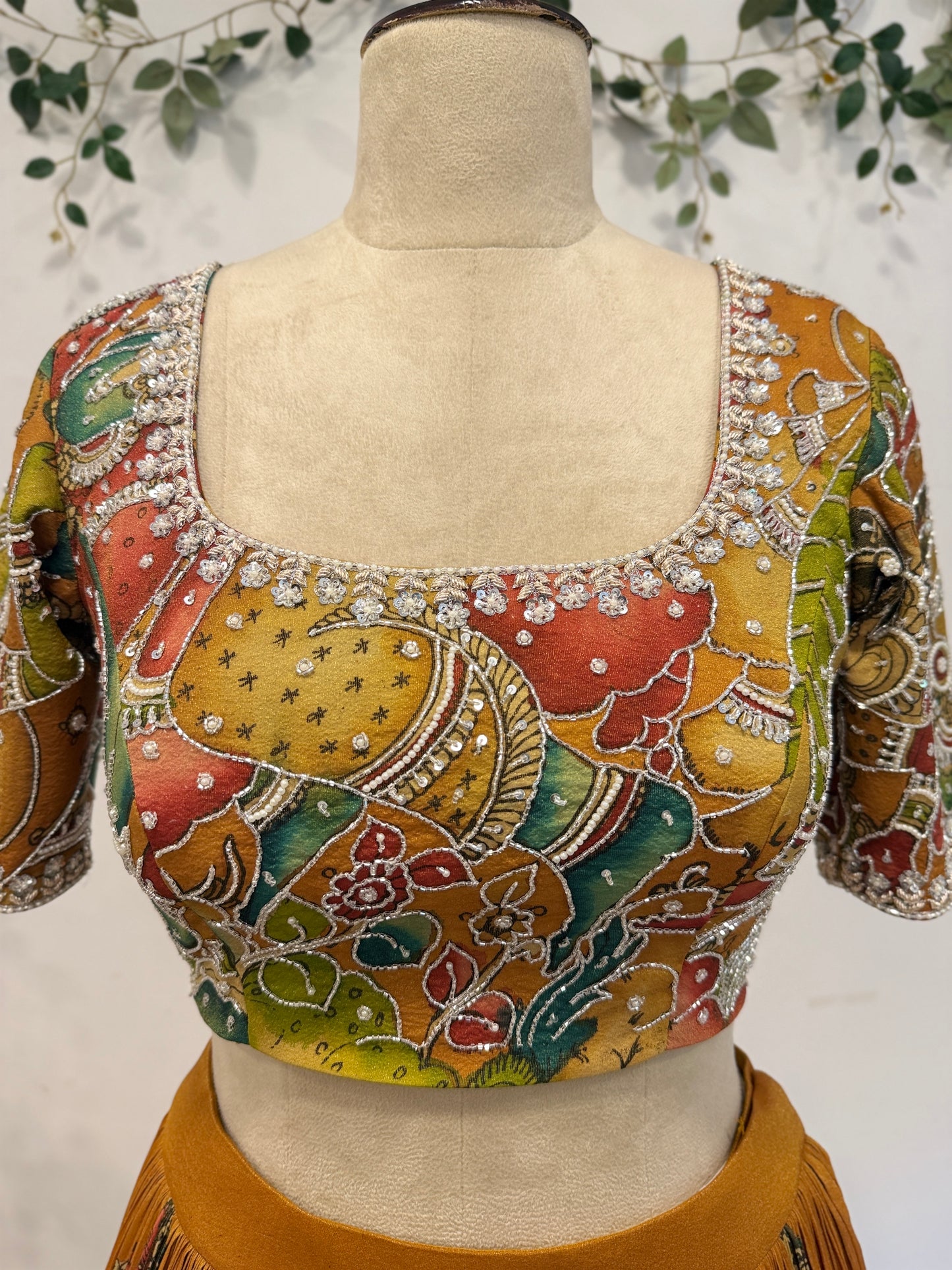 Radhakrishna concept Tissue Lehenga