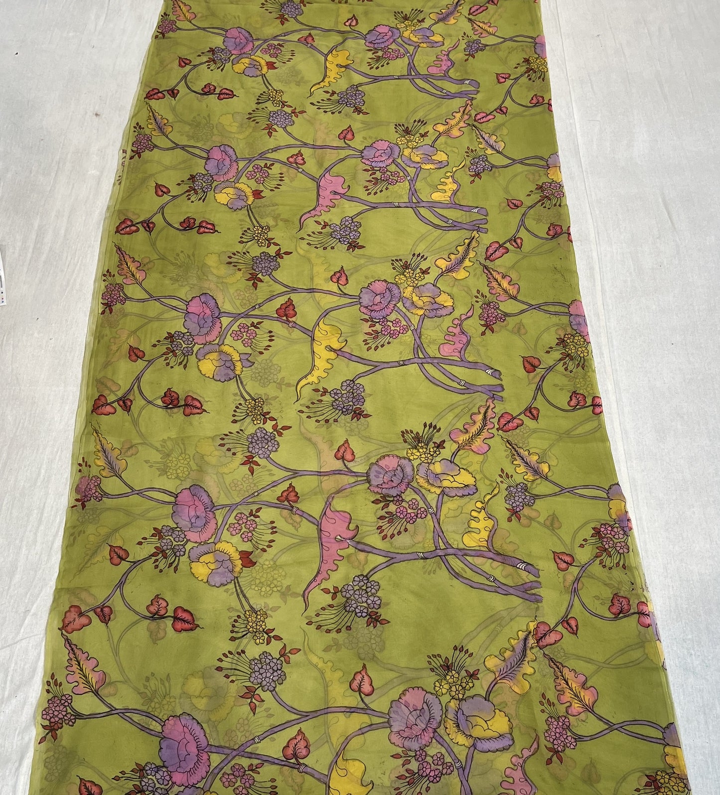 Organza silk fabric