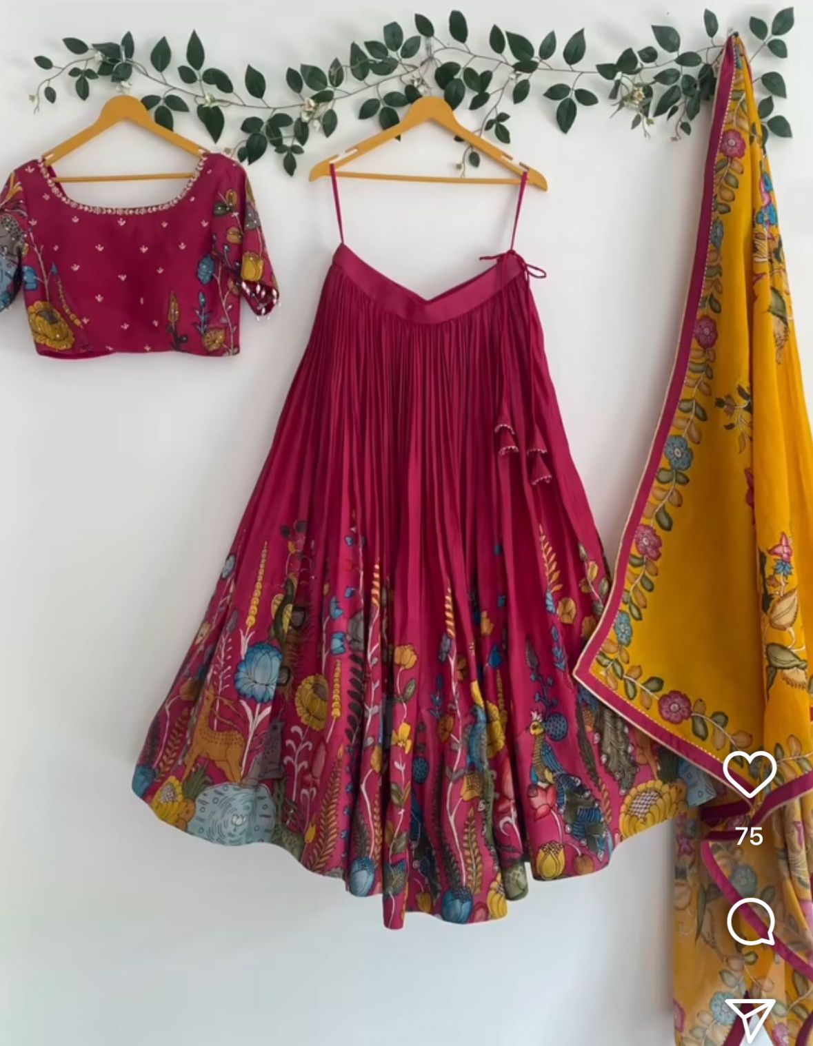 Magenta Pink Color Lehenga