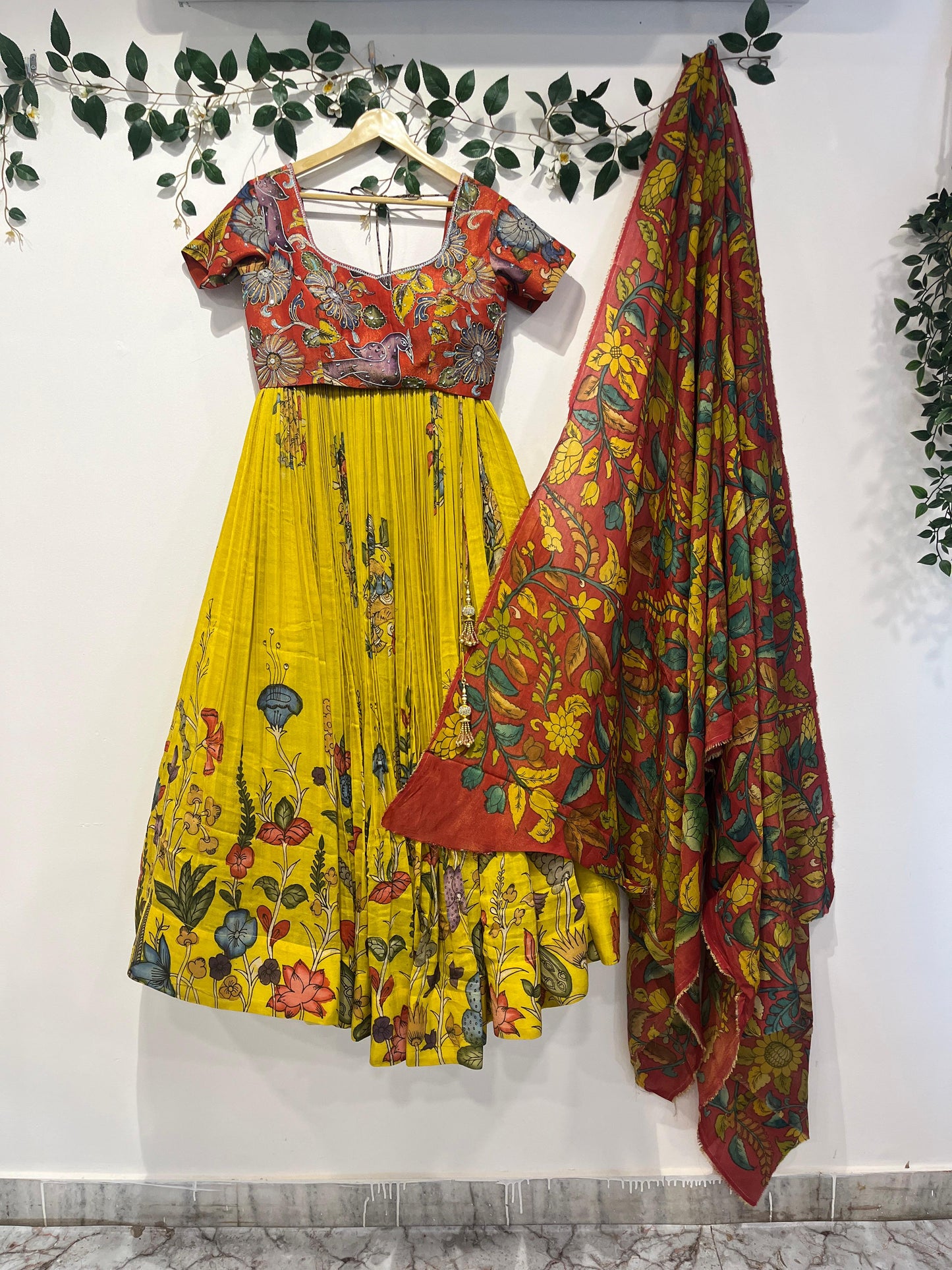 Tissue Floral Lehenga
