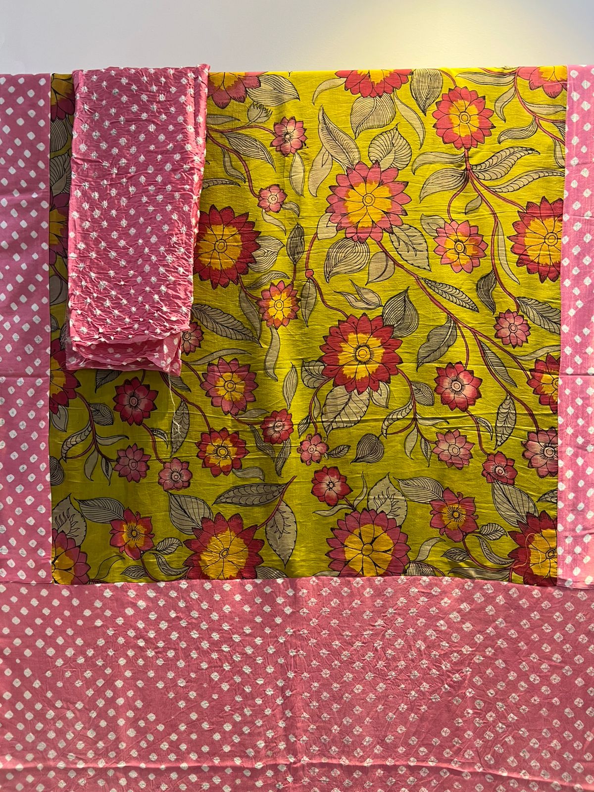 Bandhini x Kalamkari Fusion
