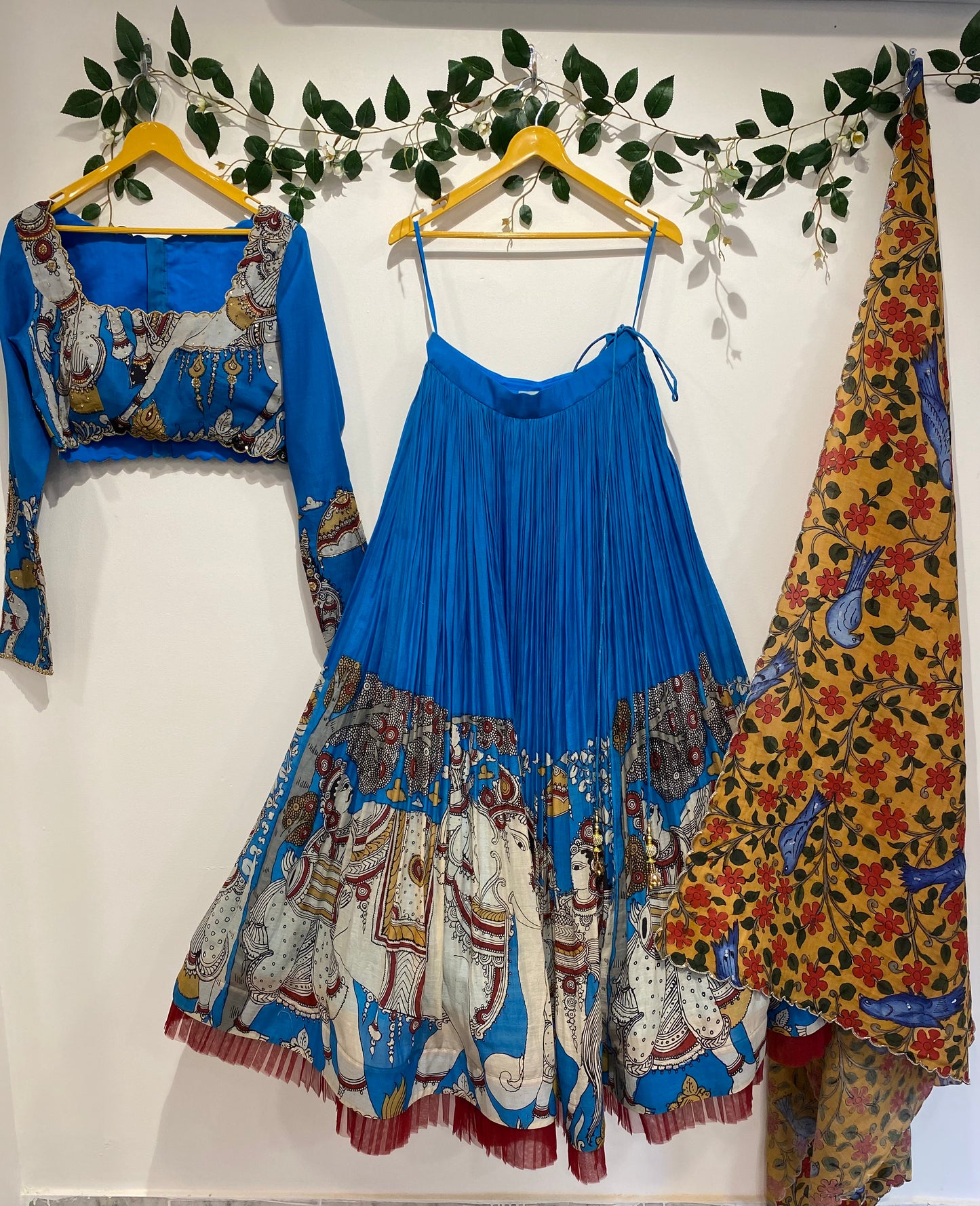Blue Kalamkari Lehenga