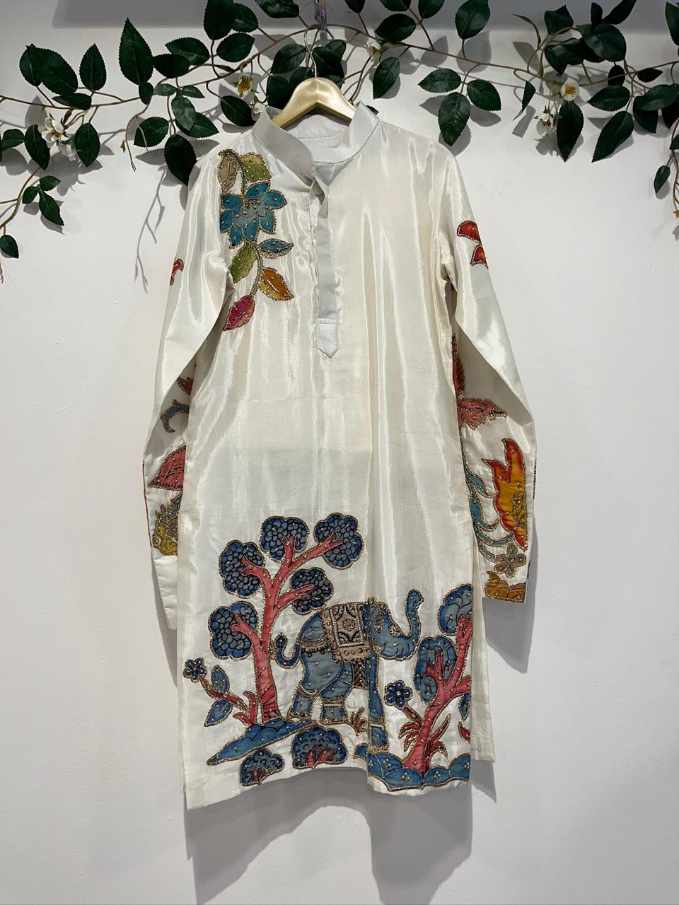 Elephant Applique Set Kurta Set