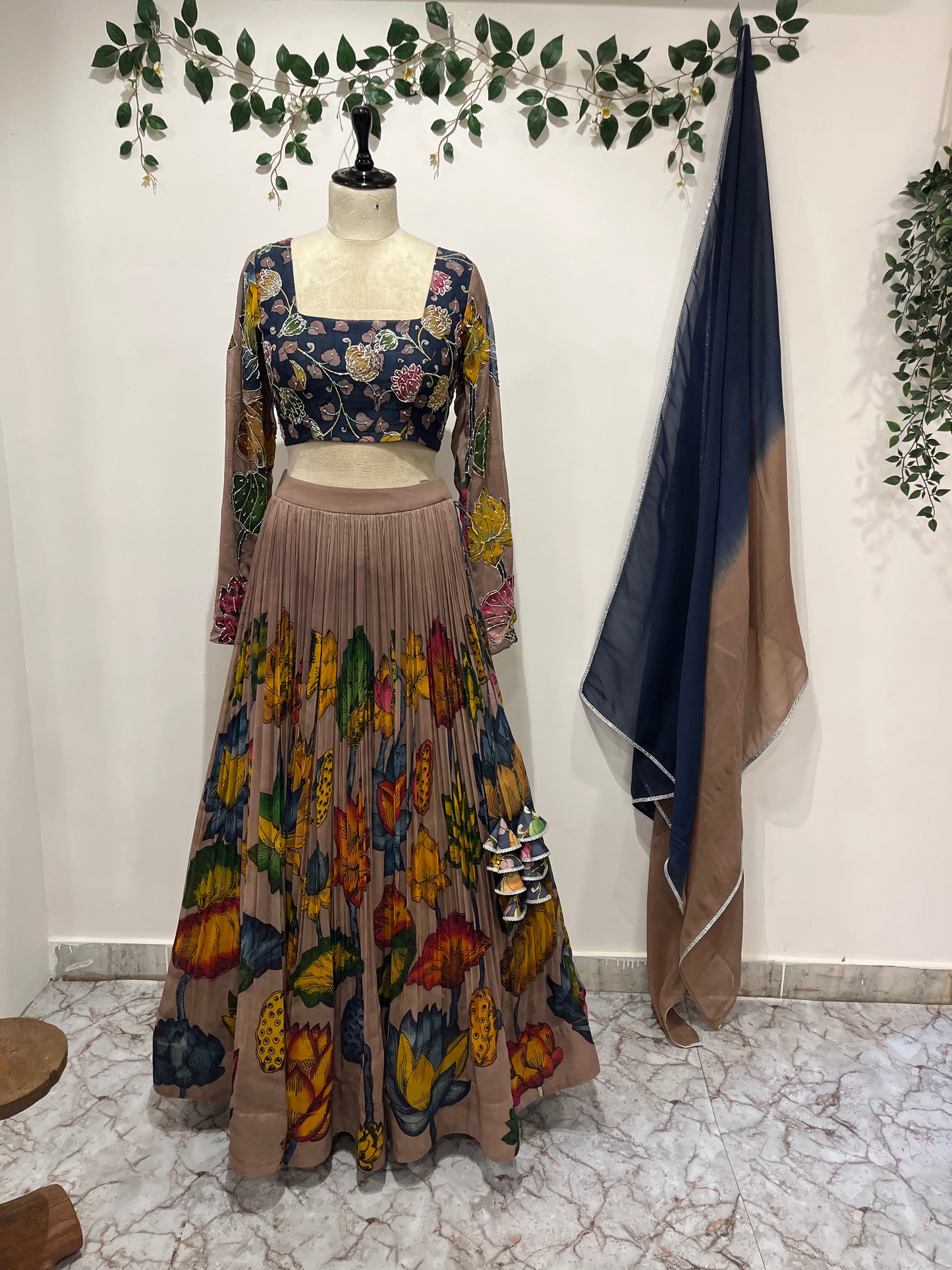 Organza Floral Pattern Lehenga