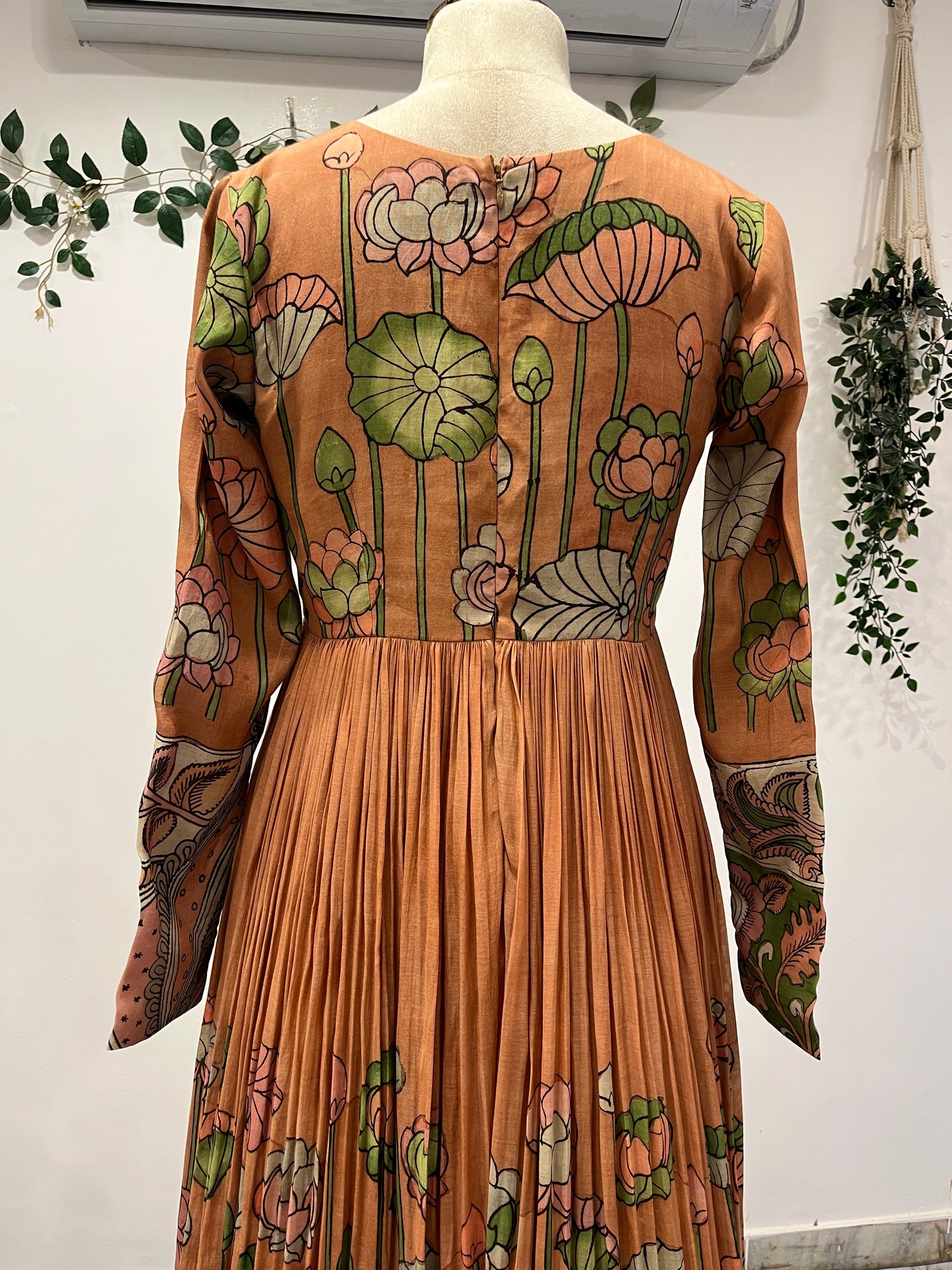 Peacock Border Long Frock