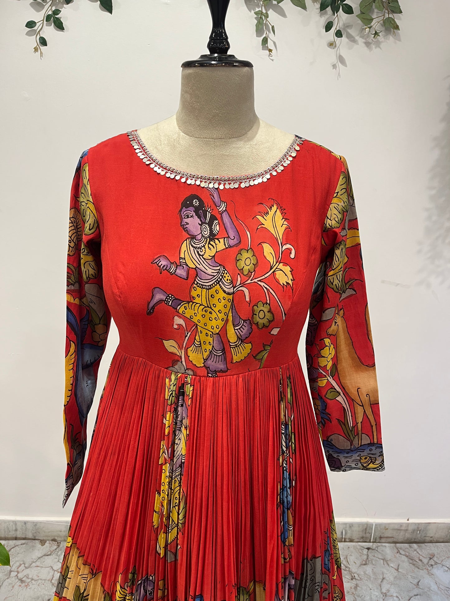 Red Anarkali Frock Long Frock