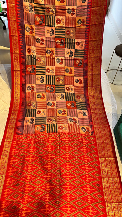 Ikkath Pattu Kanchipattu border saree
