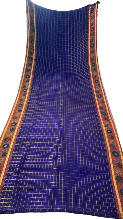 Royal Checks Kanchi Pattu Saree