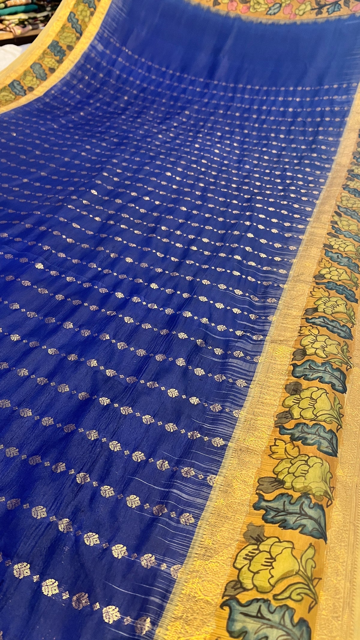 ✨ Pen Kalamkari Soft Silk Kanchi Pattu Saree ✨