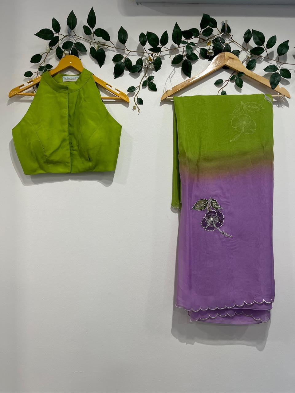 Mandara Appliqué Organza Saree
