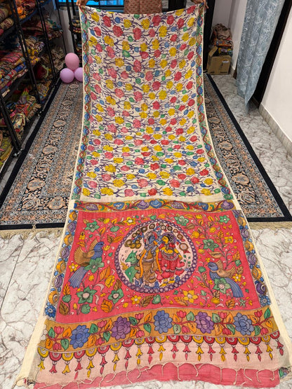 Bangalore silk borderless saree