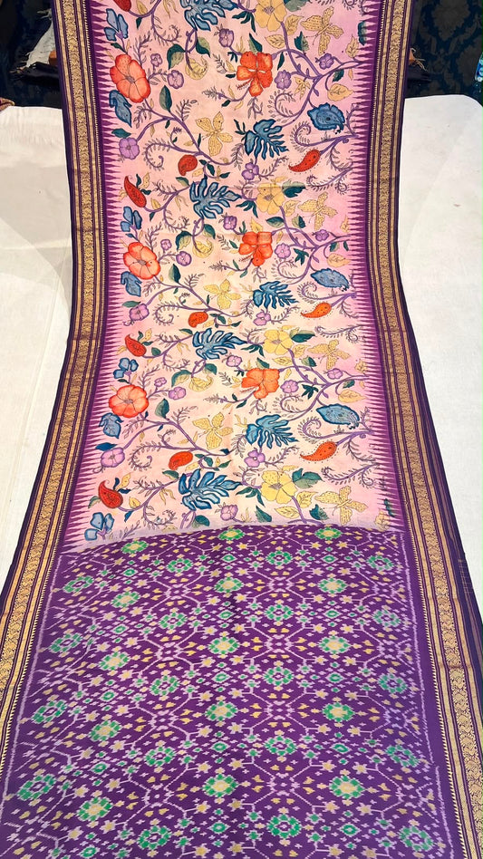 Ikkath kanchi border saree