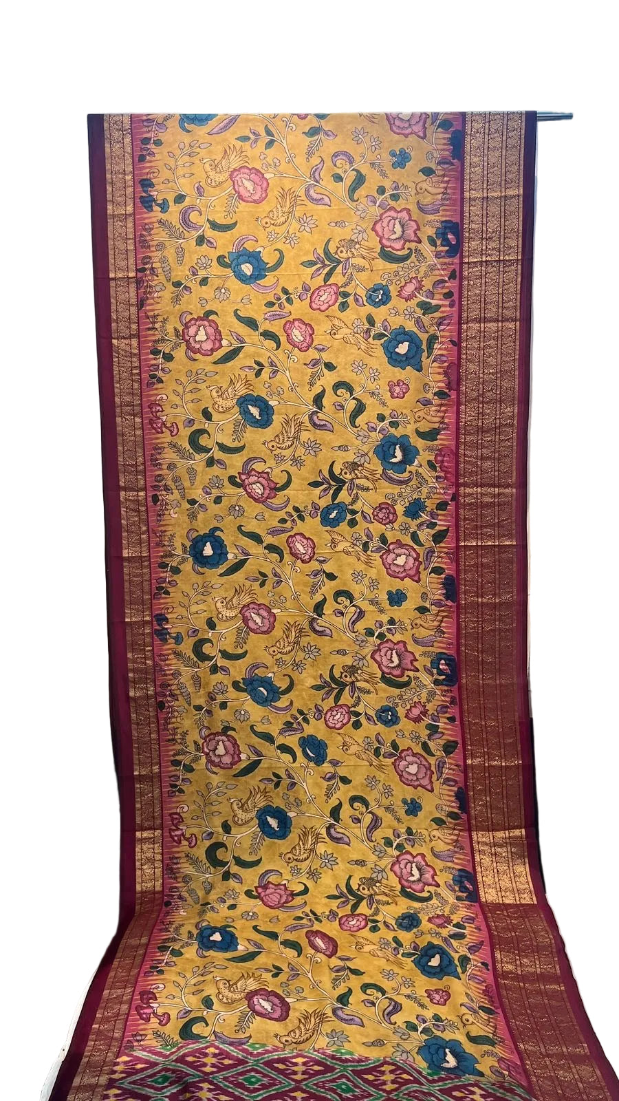 Ikkat Kanchi Border saree