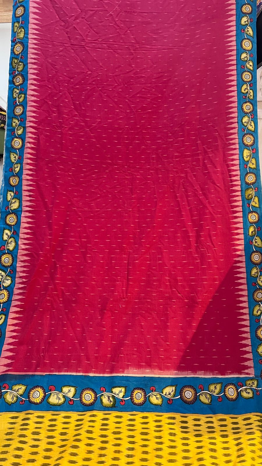 Handloom ikkat Cotton saree