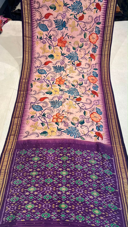 Ikkath kanchi border saree