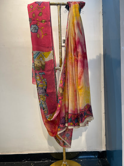 Kalamkari Shibori sarees