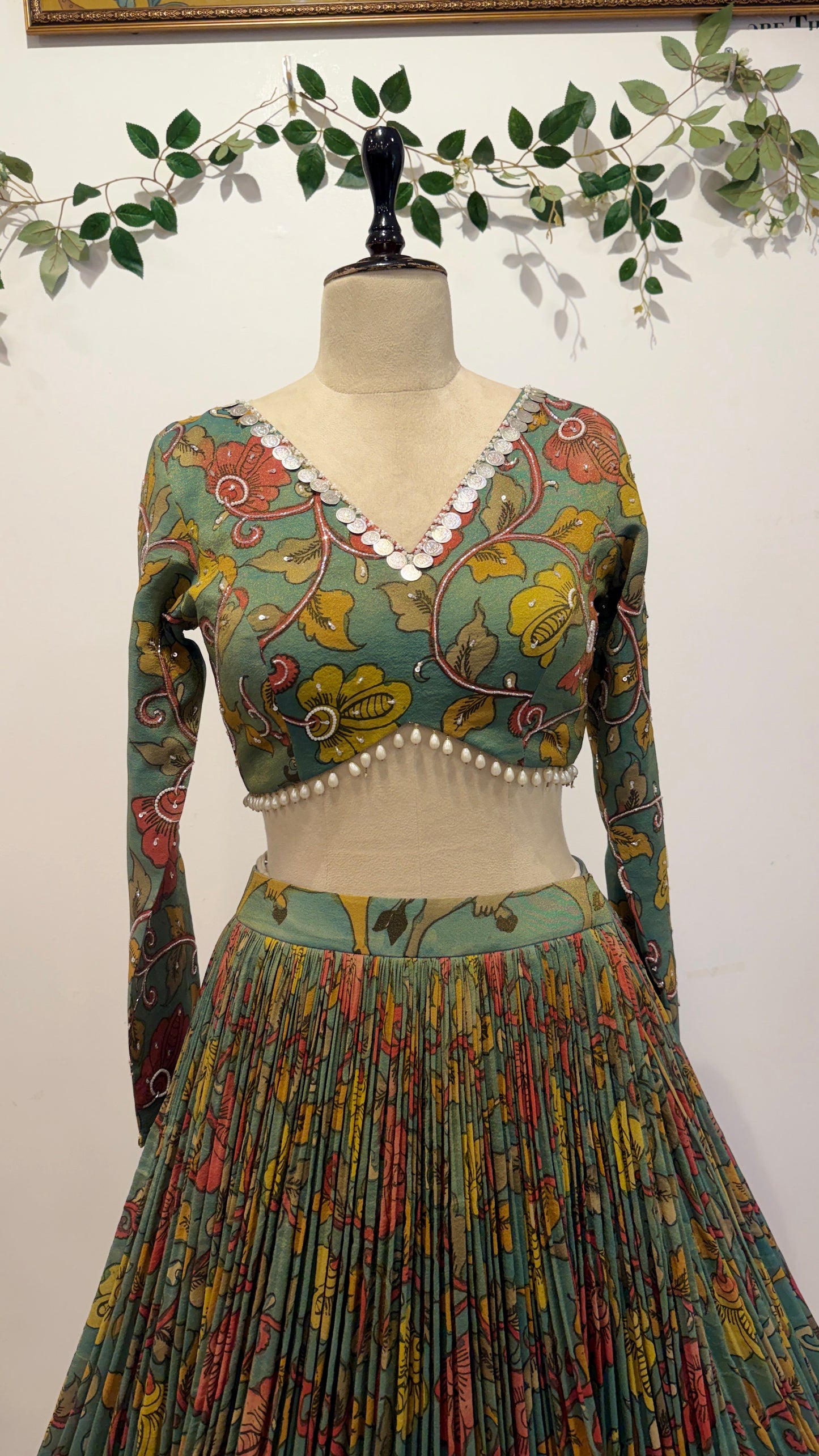 Pichwai Tissue lehenga