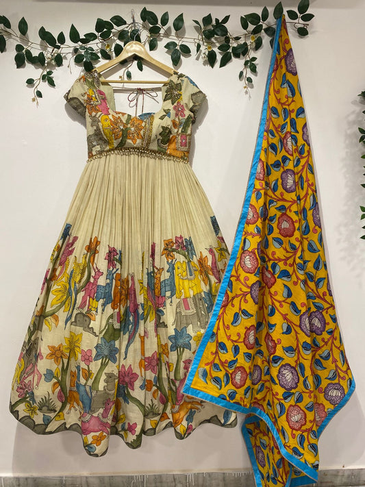 Animal Concept Half White Lehenga