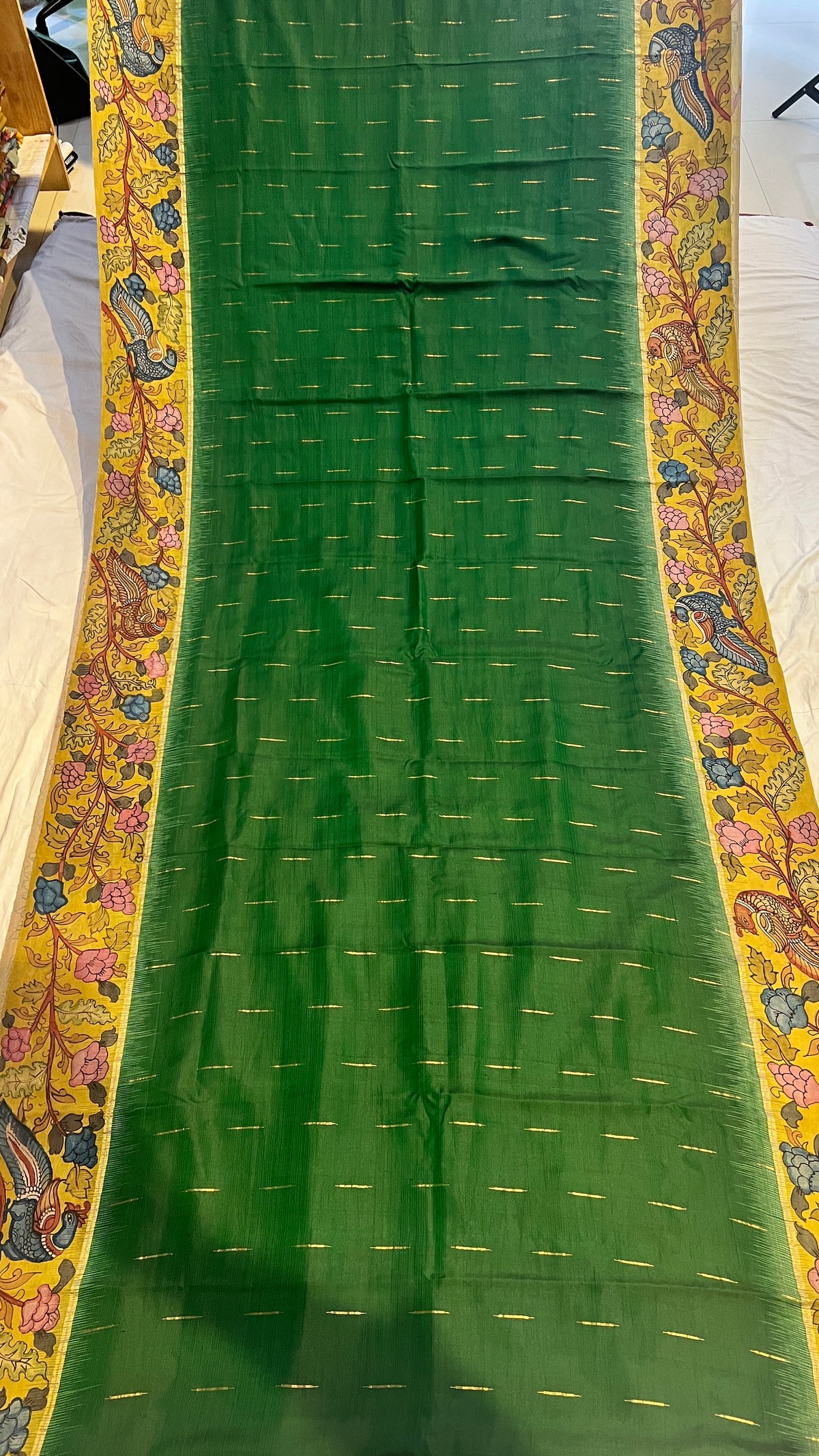 ✨ Pen Kalamkari Soft Silk Kanchi Pattu Saree ✨