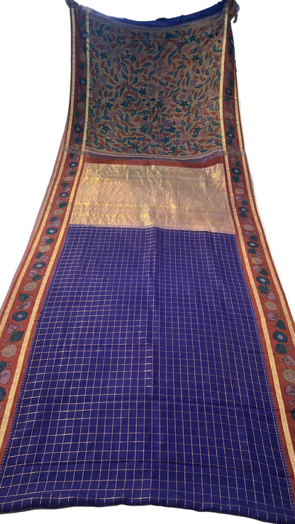 Royal Checks Kanchi Pattu Saree