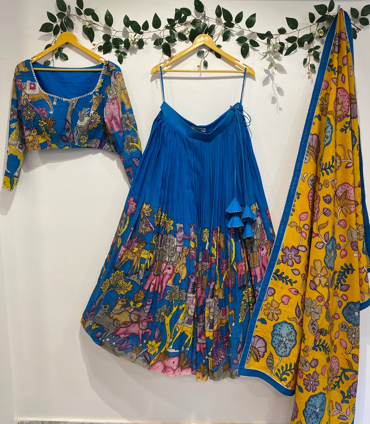 Blue Animal Concept Lehenga
