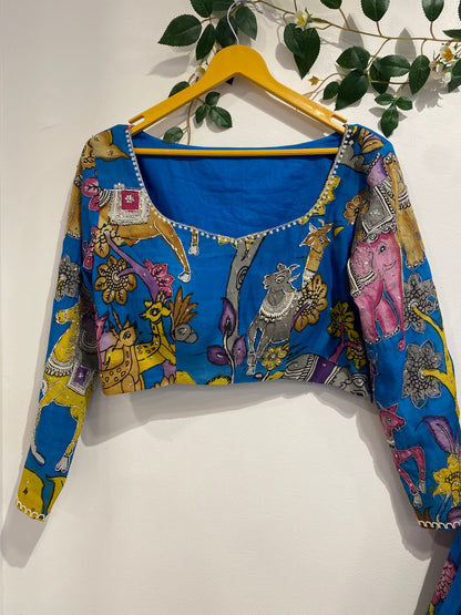 Blue Animal Concept Lehenga