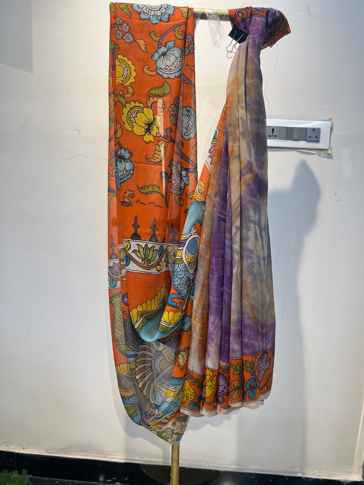 Kalamkari Shibori saree