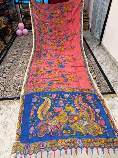 Bangalore silk borderless saree