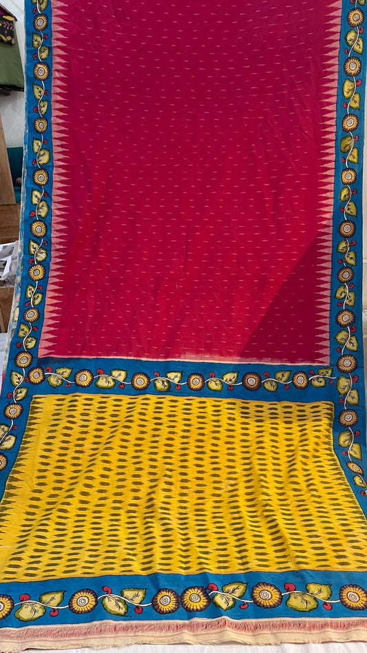 Handloom ikkat Cotton saree