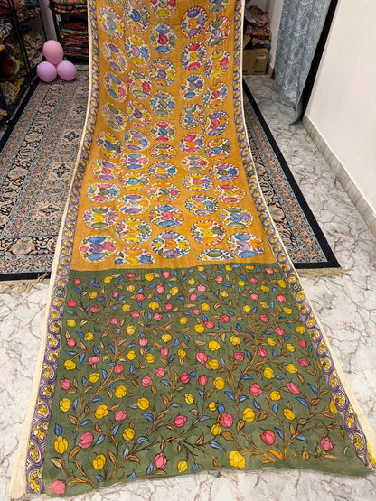 Bangalore silk borderless saree
