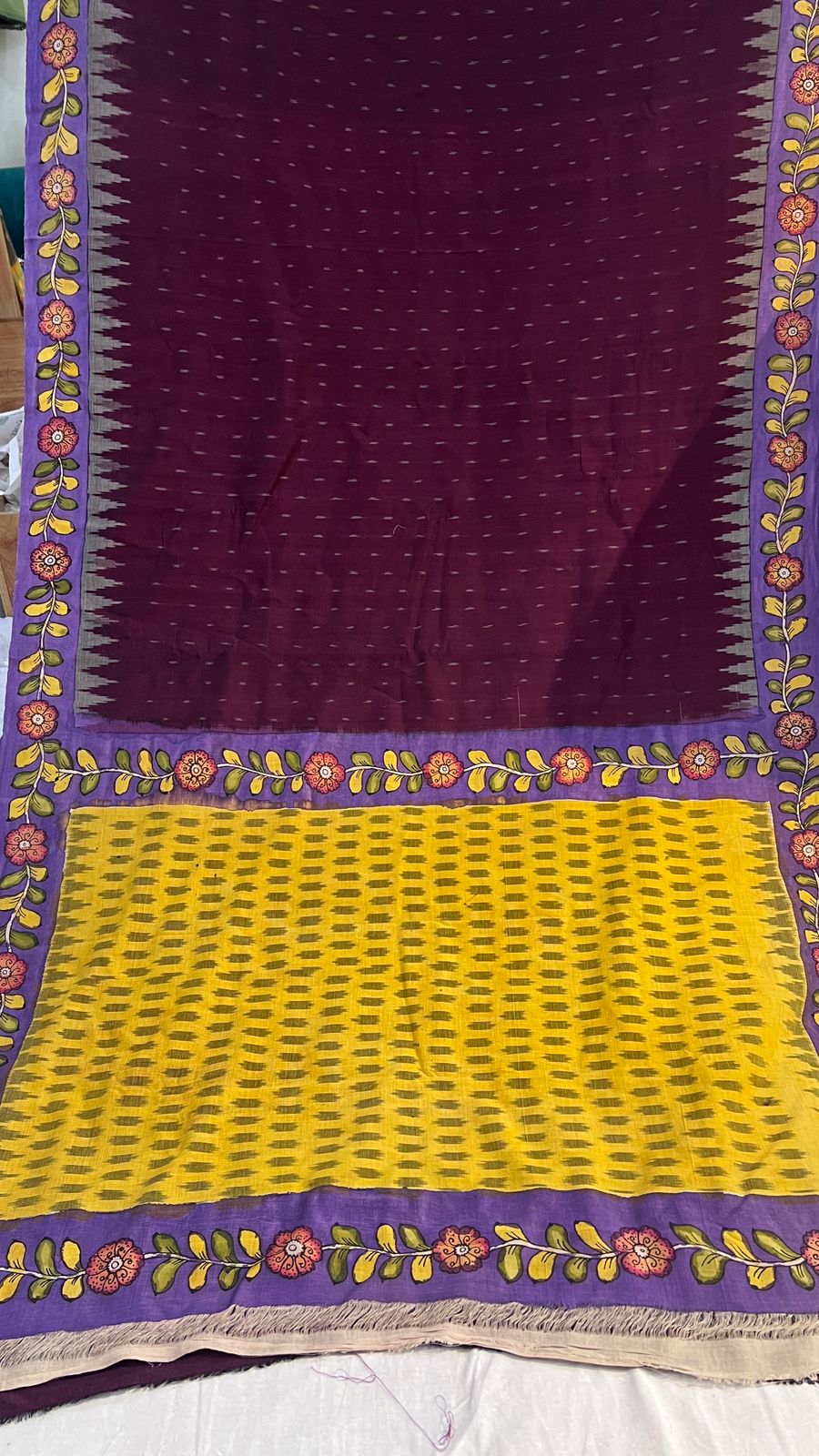 Handloom Ikkat Cotton saree