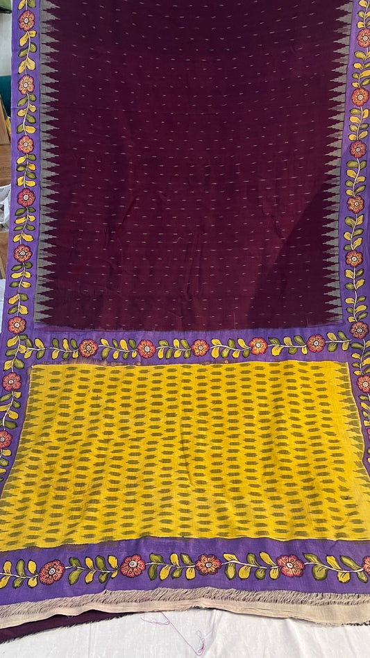 Handloom Ikkat Cotton saree