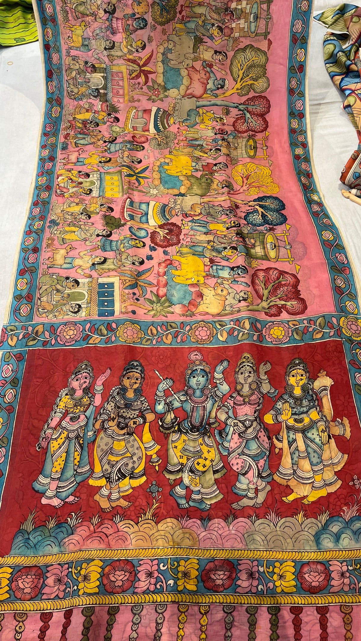 Bangalore silk borderless saree