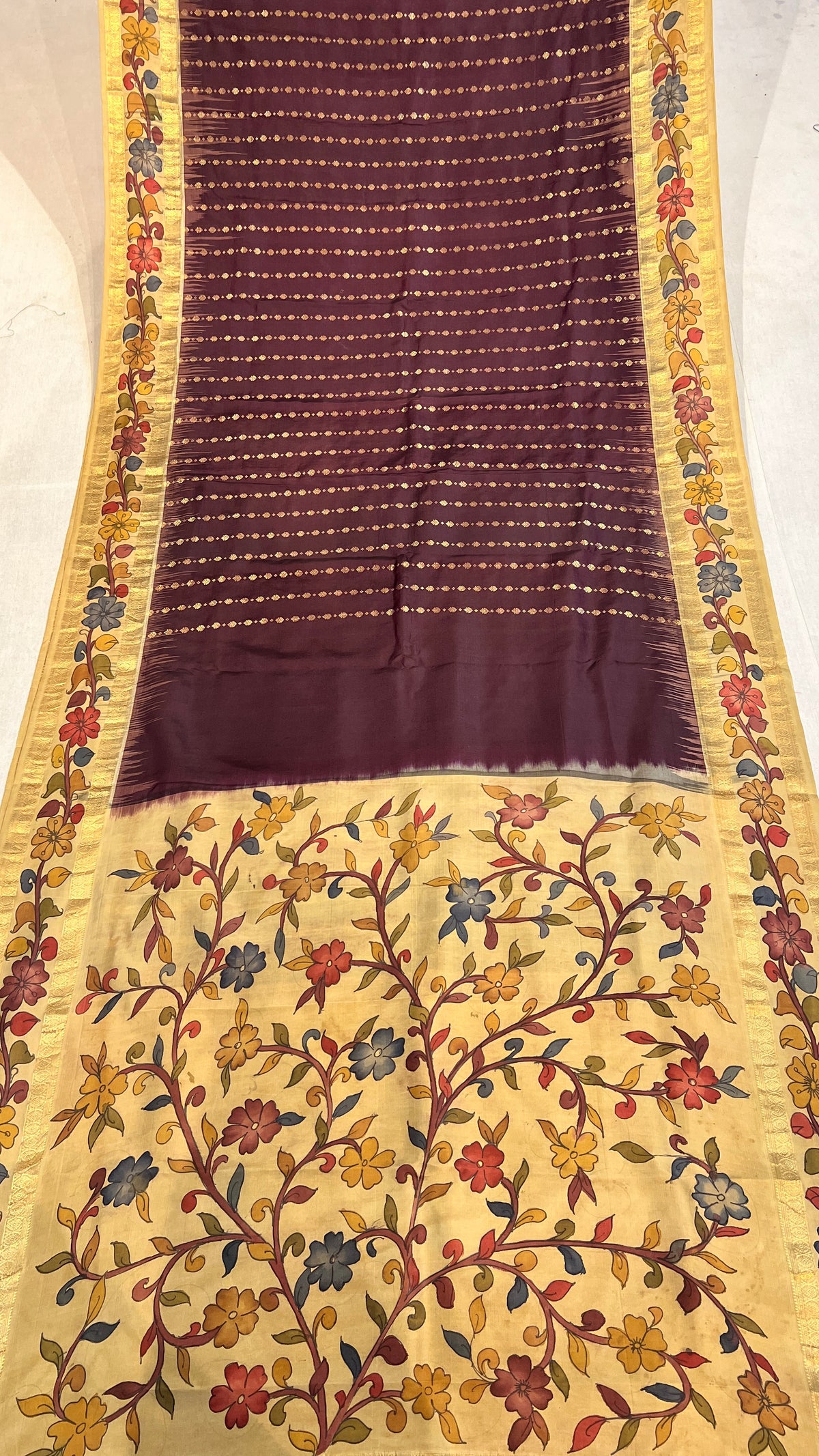 Pen Kalamkari Soft Silk Pattu Saree