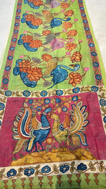 Bangalore silk borderless saree