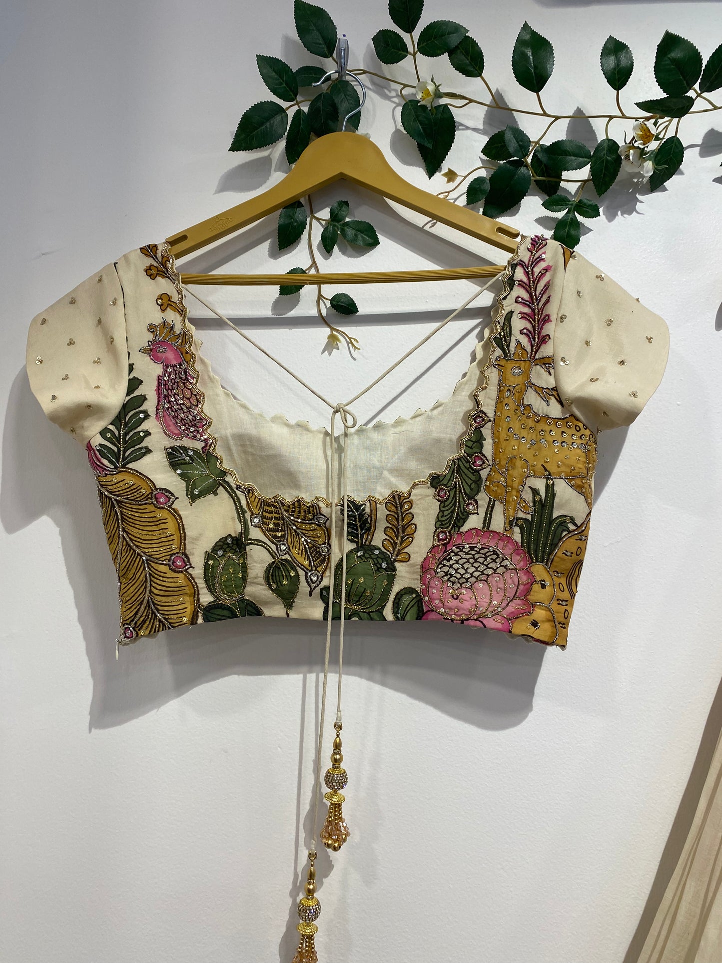 Half White Floral Concept Lehenga