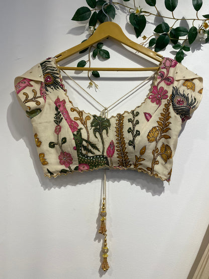 Half White Floral Concept Lehenga