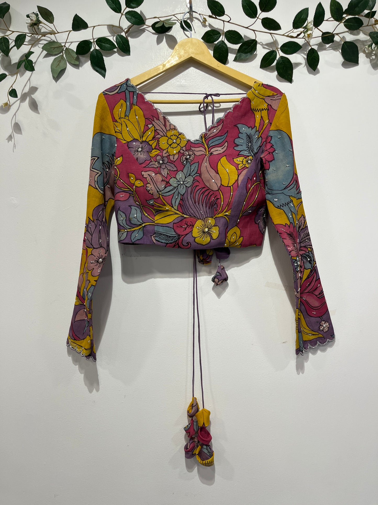 Radha Krishna Charm on Bangalore Silk