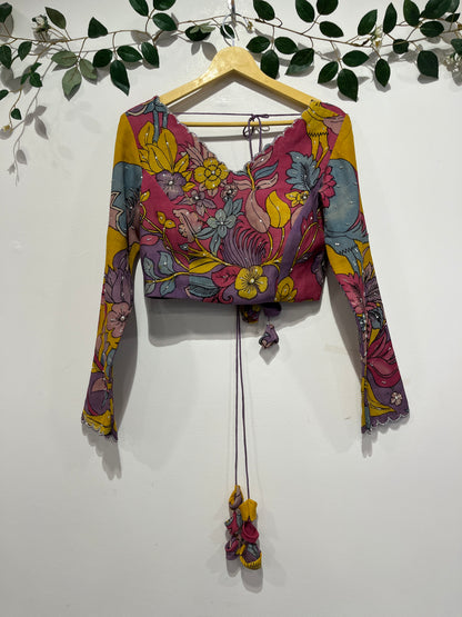 Radha Krishna Charm on Bangalore Silk