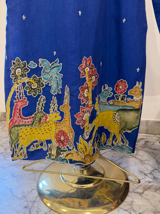 Pen kalamkari Mens Applique Kurta