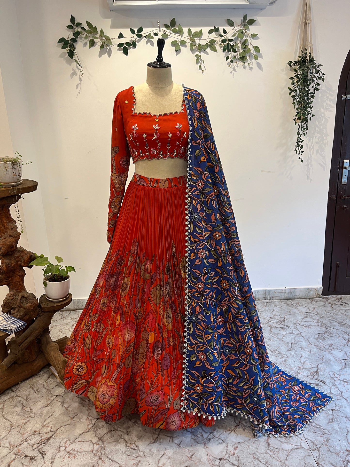 Organza Floral Pattern Lehenga