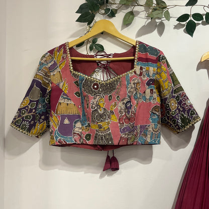 Magenta pink figurative concept Lehenga