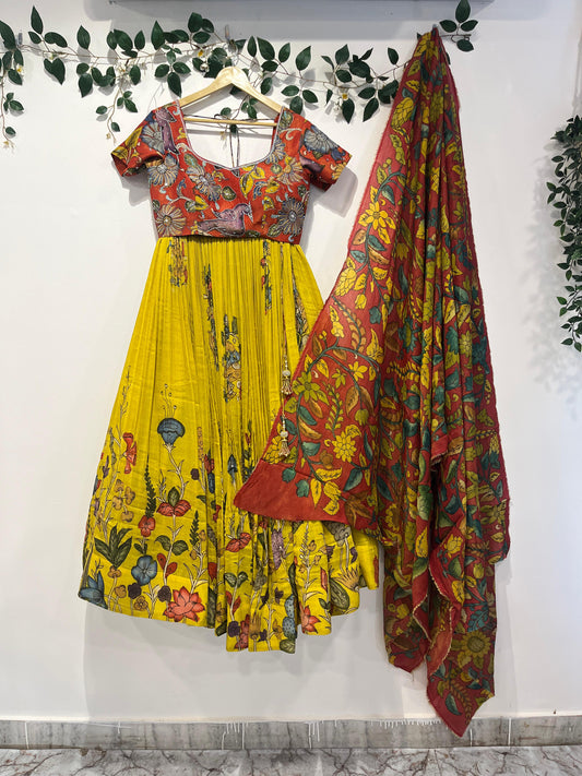 Tissue Floral Lehenga