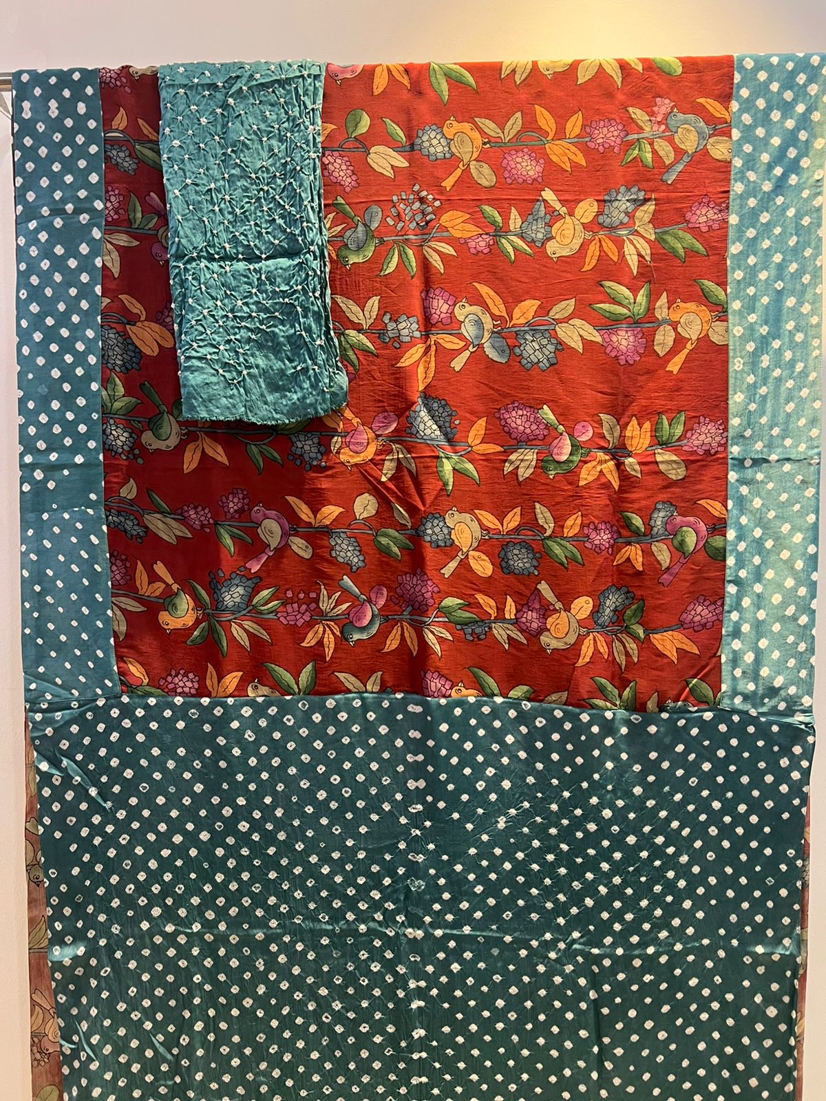 Bandhini x Kalamkari Fusion
