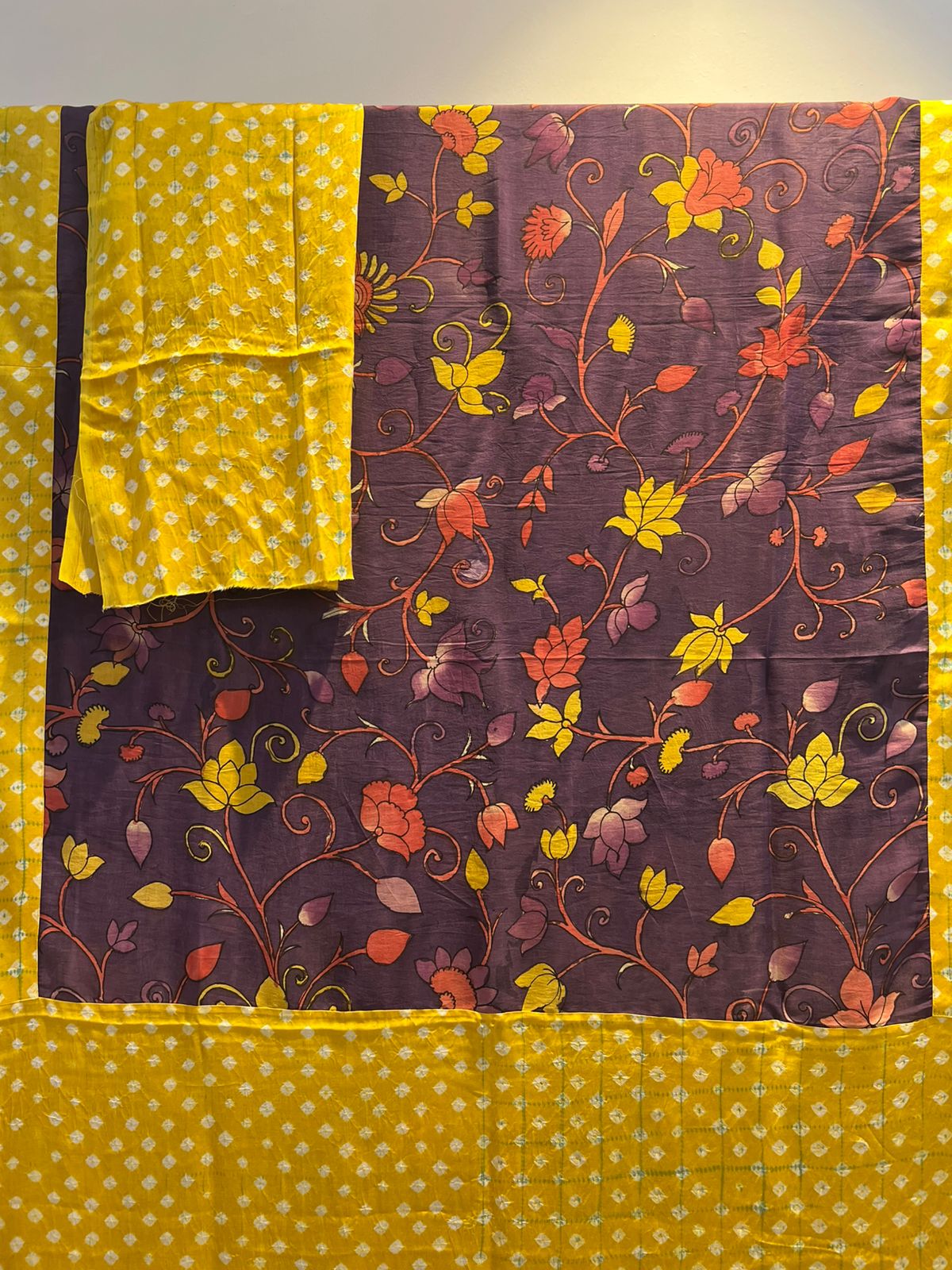 Bandhini x Kalamkari Fusion