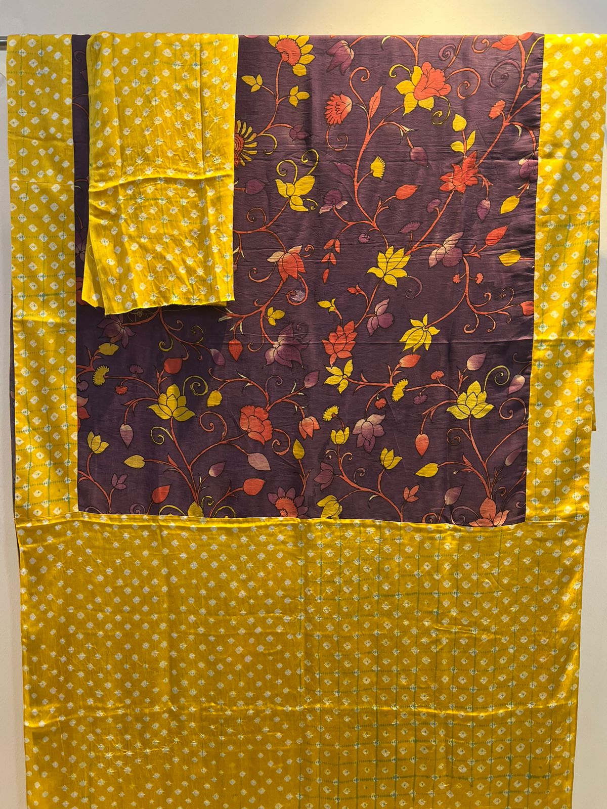 Bandhini x Kalamkari Fusion